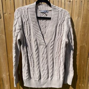 Cream V-Neck Sweater